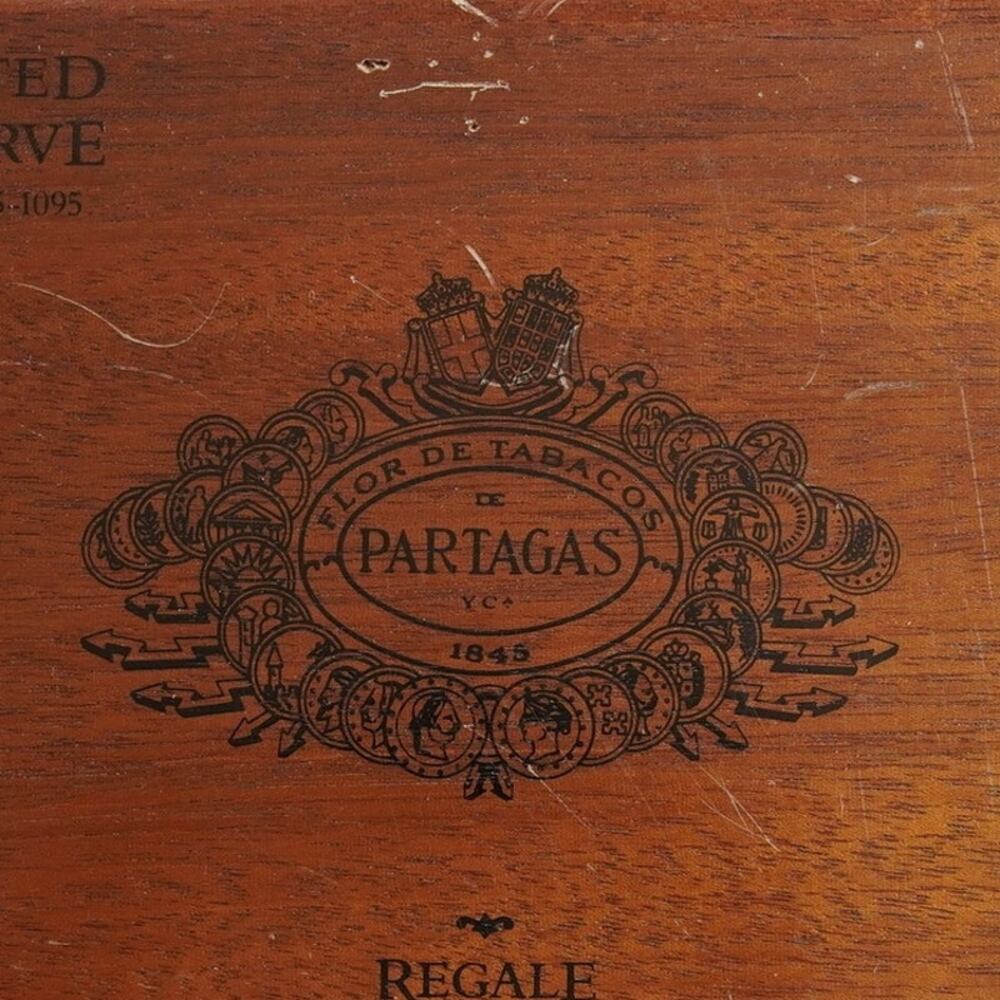 Partagas Limited Reserve Regale Empty Wooden Cigar Box Tray Vintage Decor - Picture 2 of 7